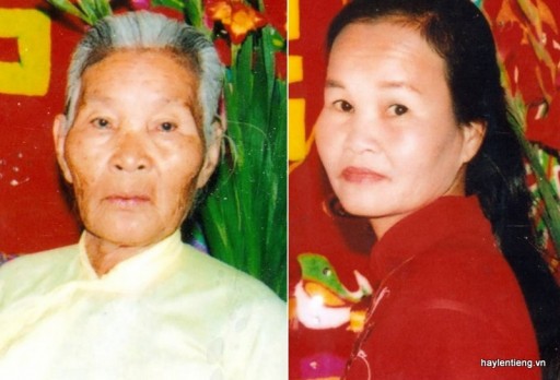 Bà Huỳnh Thị Đốn cùng con gái tên Phượng
