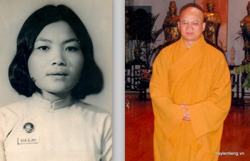 Ảnh cô Nguyễn Thị Thuận và thầy Minh Thông