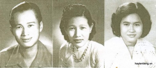 Ảnh hai cụ Nguyễn Văn Mỹ, Trần Thị Ngọc và con gái đầu Nguyễn Ngọc Hoa ( chụp lúc trẻ)
