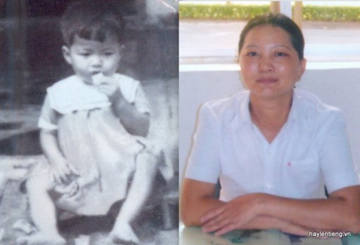 Chị Nguyễn Thị Minh Châu lúc nhỏ và hiện tại