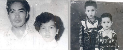 Ông Pacidico E. Saulo, bà Nguyễn Thị Thọ và hai người con trai