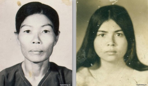 Bà Lê Thị Lục cùng con gái Nguyễn Thị Ngọc Thọ lúc trẻ