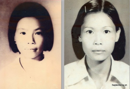 Cô Kim Chính (trái) và Kim Anh lúc trẻ