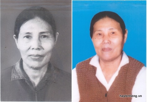 Bà Nguyễn Thị Đê lúc trẻ và hiện nay