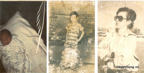 Anh Minh lúc nhỏ, lúc 10 tuổi và 18 tuổi