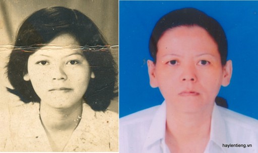 Chị Lê Thị Kim Anh chụp lúc khoảng 15 tuổi và hiện nay