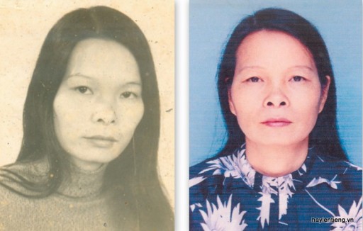 Bà Nguyễn Thị Tỵ lúc trẻ và hiện tại