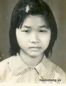 Chị Cao Thị Thu Hà lúc nhỏ